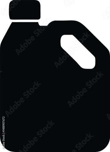 a motor oil container isolated silhouette