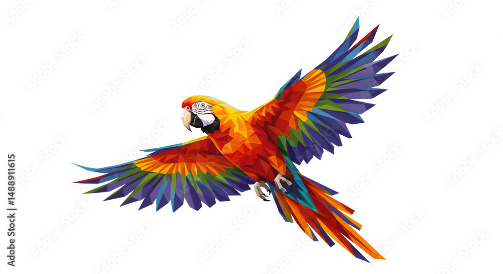 Fototapeta premium colorful parrot isolated on white