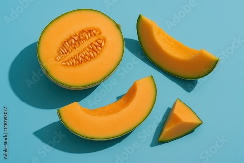 cantaloupe melon slices