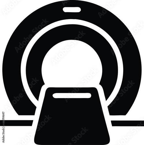 ct scanner isolated silhouette 
