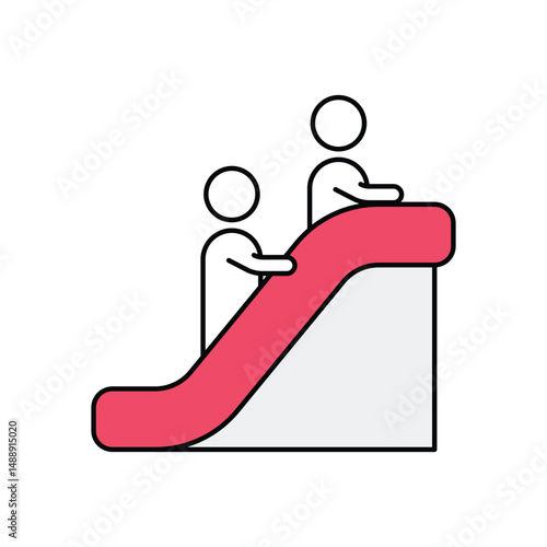 Escalator Vector icon