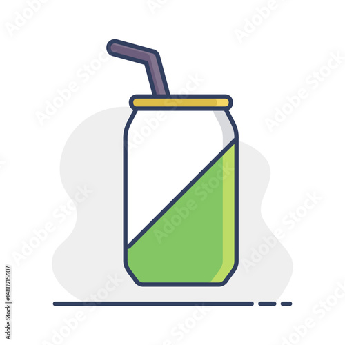 Soda cans vector icon. Fast food sign