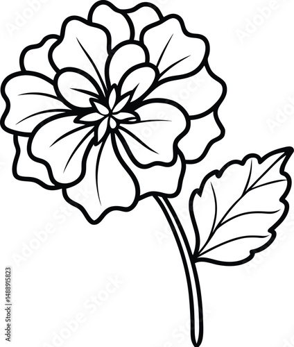 geranium flower vector art