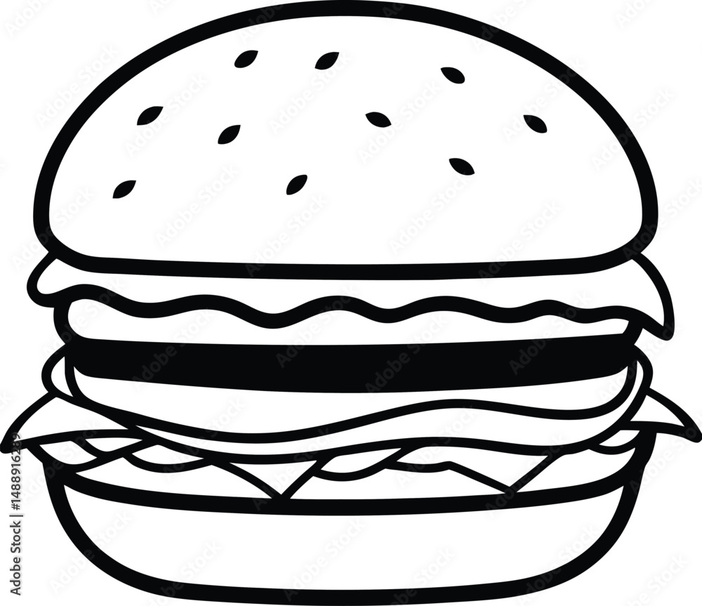 hamburger silhouette hamburger silhouette