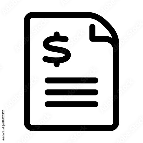 contract line icon. Vector format with fully editable strokes, business series.