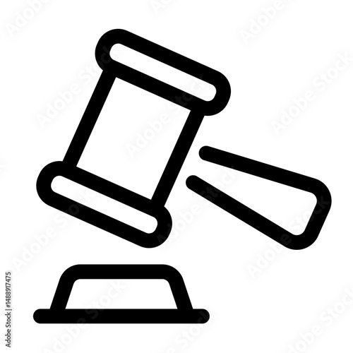 gavel line icon. Vector format with fully editable strokes, business series.