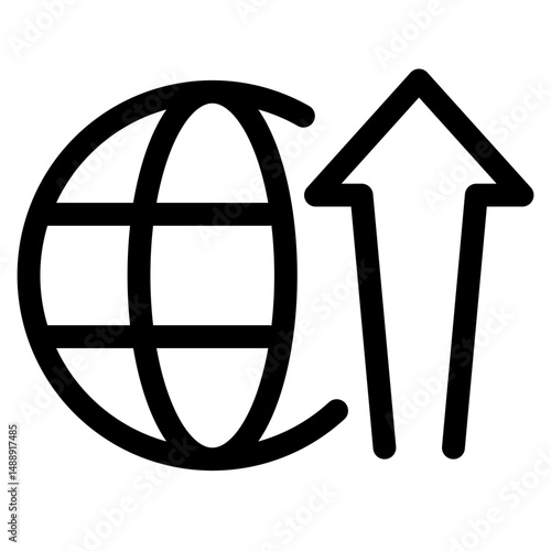 profit line icon. Vector format with fully editable strokes, business series.