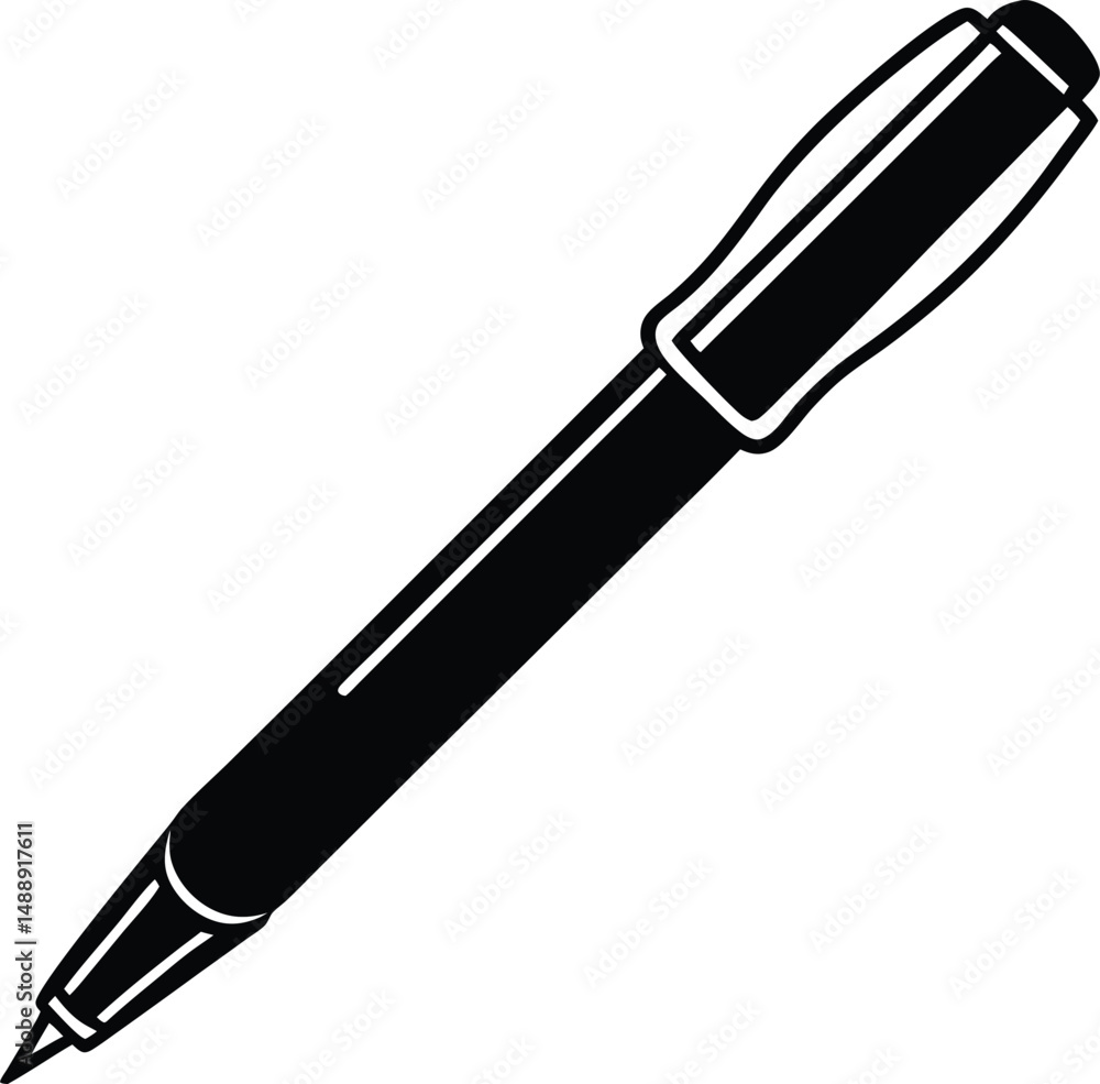 pen isolated silhouette pen isolated silhouette