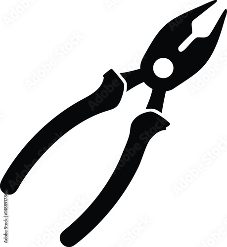 pliers isolated silhouette