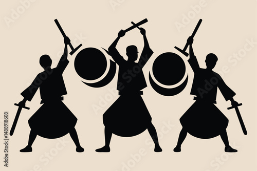 Dancing people silhouettes evolve with music and sport, a vector illustration of human art