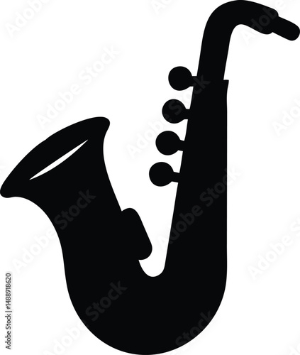 saxophone isolated silhouette