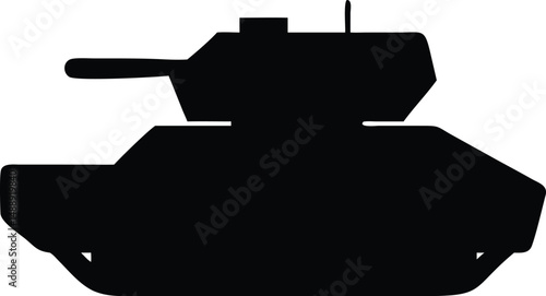tank isolated silhouette 