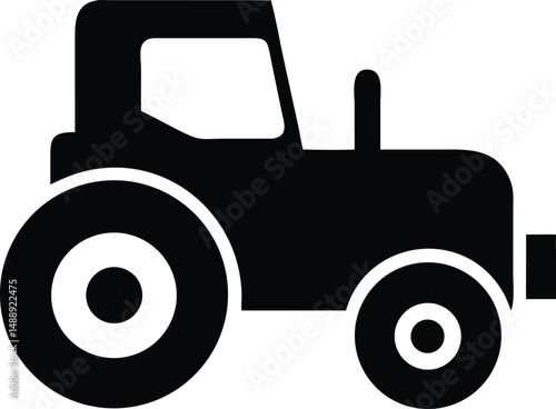 tractor isolated silhouette