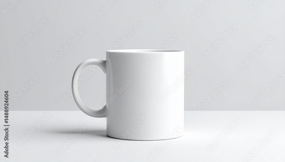 Obraz premium white cup on white background