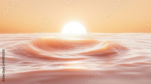 Pastel sunset over a smooth, wavy surface