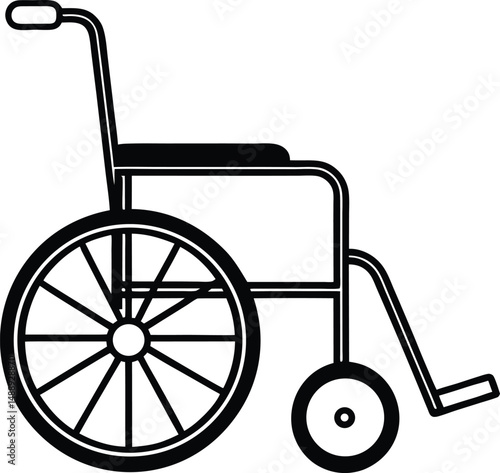 wheelchair silhouette vector illustration