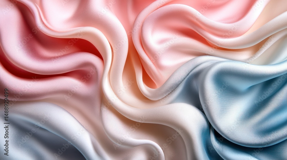 Soft, flowing silk in pastel shades