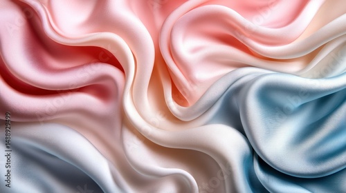 Obraz na płótnie Soft, flowing silk in pastel shades w salonie