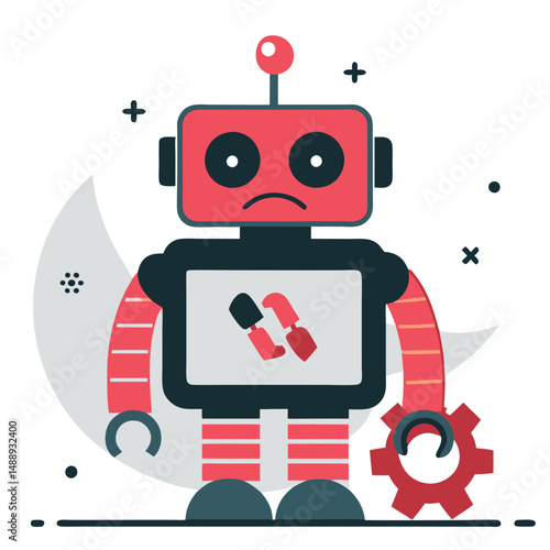 Broken Robot and 404 Error: A Futuristic Oops Moment with AI Failure