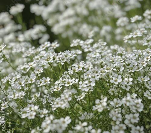 Wallpaper Mural Delicate gypsophila blooms, tiny white petals, close-up view ,  plant,  small Torontodigital.ca
