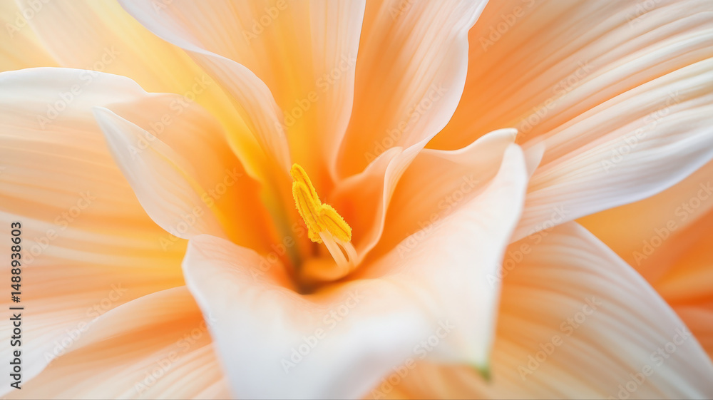 Obraz premium Delicate orange flower petals creating gentle, romantic atmosphere