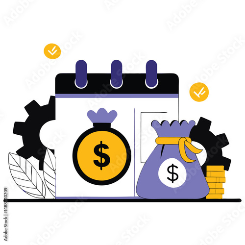 Creative Illustration Depicting the Concept of Payday and Financial Freedom