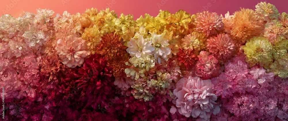 Fototapeta premium Colorful flower gradient