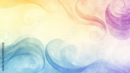 Abstract, pastel swirls