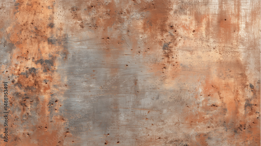 Fototapeta premium Rusted and Weathered Metal Surface Texture with Corrosion and Oxidation Marks 