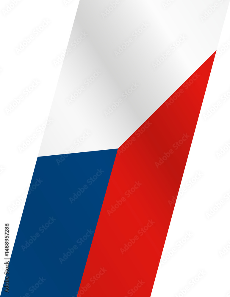 Naklejka premium Stylized flag of Czech Republic