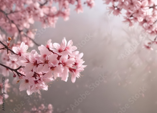 Wallpaper Mural Delicate pink sakura petals drift on gentle spring breeze, soft focus , sakura,  falling,  graceful Torontodigital.ca
