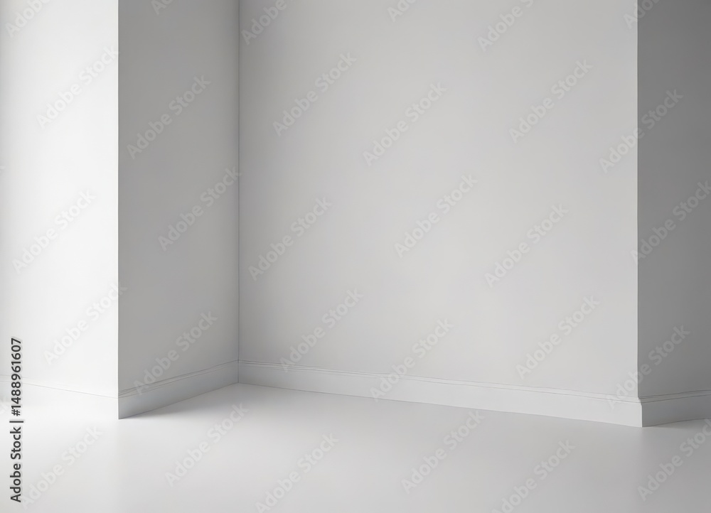 Obraz premium Subtle textured white backdrop, ethereal shadows, calming minimalism, background, understated