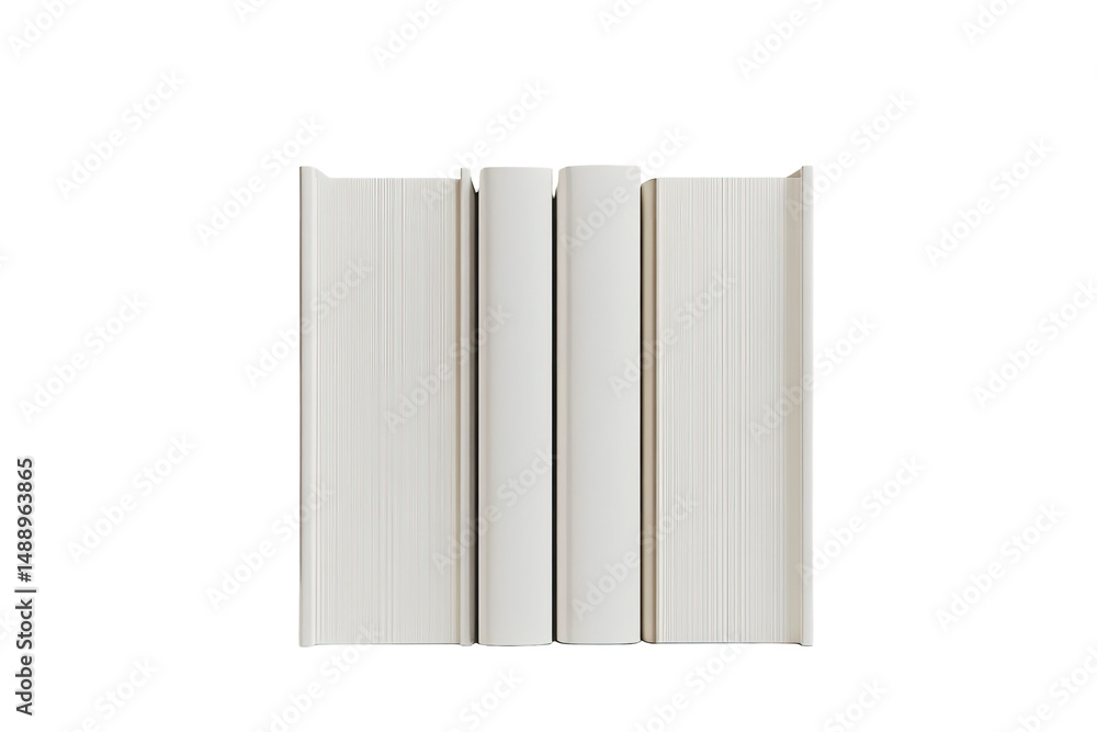 Fototapeta premium Three-fold book, light beige, open