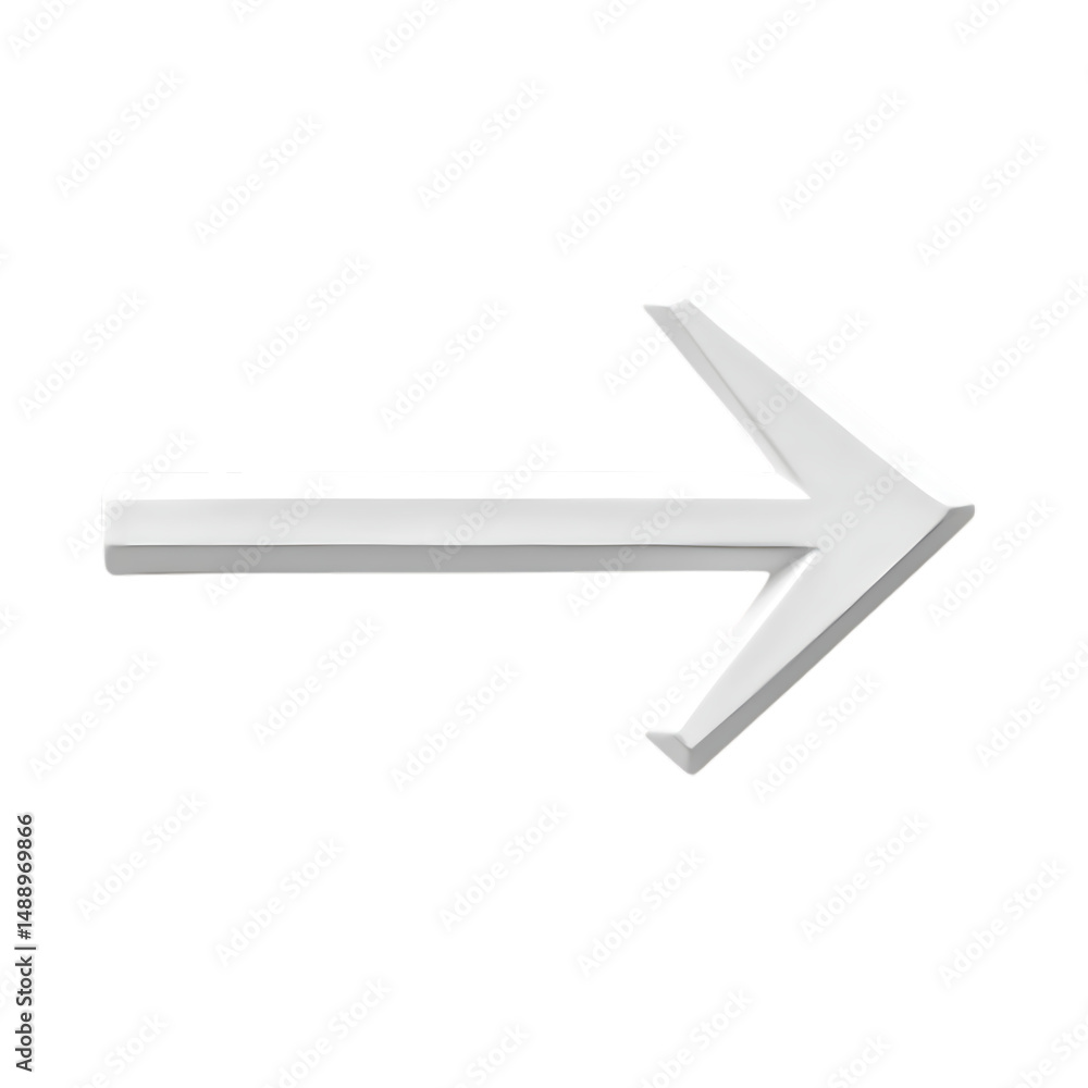 Minimal Arrow with a Crisp Structure in Pure Isolated on Transparent Background Minimal Arrow with a Crisp Structure in Pure Isolated on Transparent Background