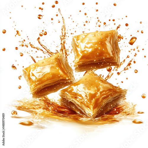 chocolate splash isolated on white