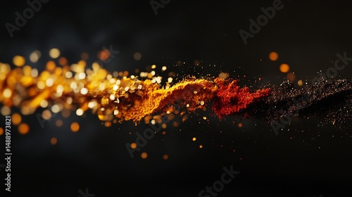 Fototapeta Naklejka Na Ścianę i Meble -  Abstract blend of spices representing art of cooking Flavor profiles culinary ingredients
