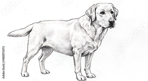 Wallpaper Mural Detailed drawing of a labrador retriever Torontodigital.ca