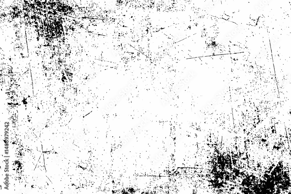 Grunge White and Black Distressed Texture with Abstract Sketch Grain Overlay Vector Grunge White and Black Distressed Texture with Abstract Sketch Grain Overlay Vector