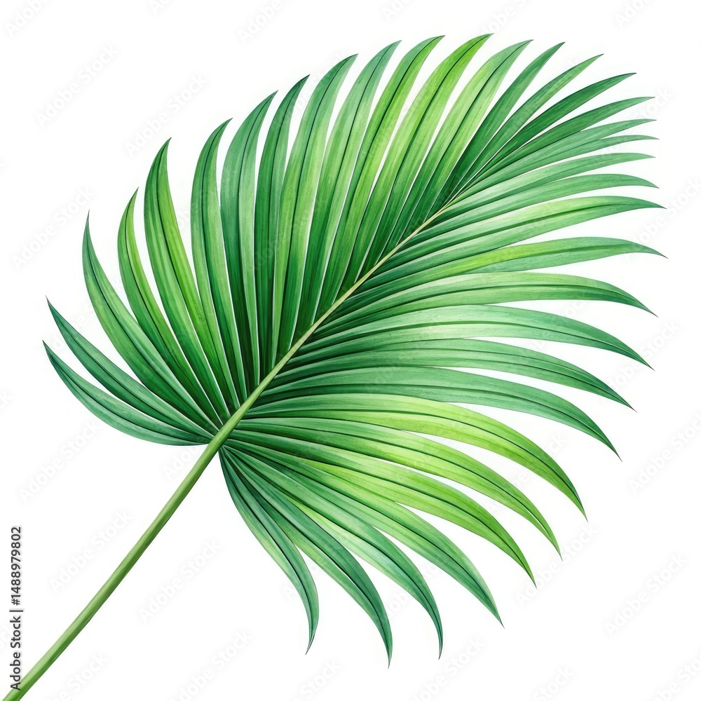 Obraz premium palm leaf isolated on white background
