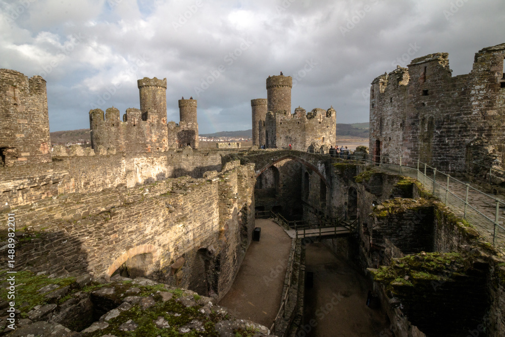 Obraz premium Views from Conwy Castle, Wales