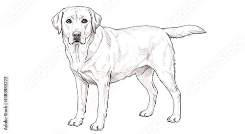 Wallpaper Mural Labrador retriever sketch illustration Torontodigital.ca