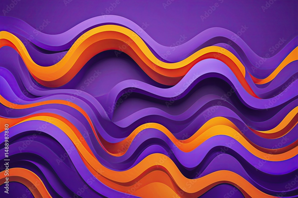 Curved Wave Poster Backdrop in Purple and Orange for Eye-Catching Social Media and Print Advertising Curved Wave Poster Backdrop in Purple and Orange for Eye-Catching Social Media and Print Advertising