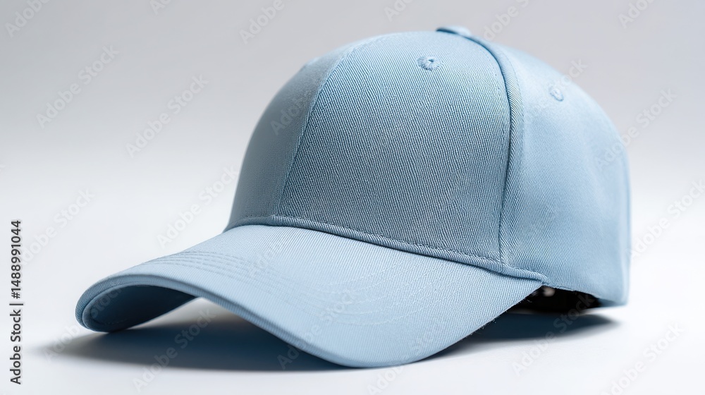 Fototapeta premium A stunning image of elegant Light Blue Baseball Cap.
