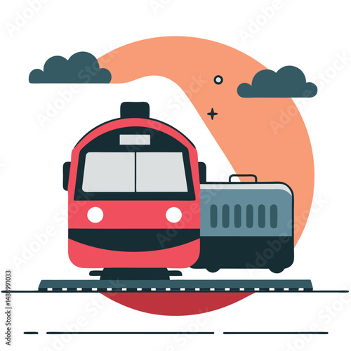 Illustrative Depiction of the Enchanting Convenience of Train Travel