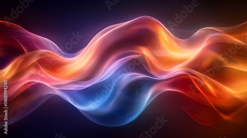 Wallpaper Mural abstract background with colorful waves and lights Torontodigital.ca