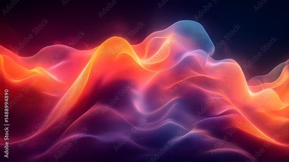 Obraz premium abstract background with a wave of colored light