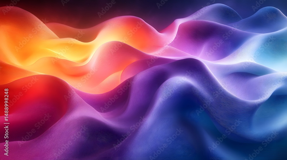 Obraz premium a close up of a colorful background with a wavy design