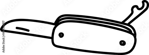 Pocketknife Outline Drawing