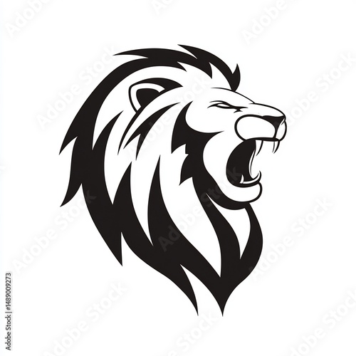 Wallpaper Mural Roaring Lion Head Stylized  Torontodigital.ca