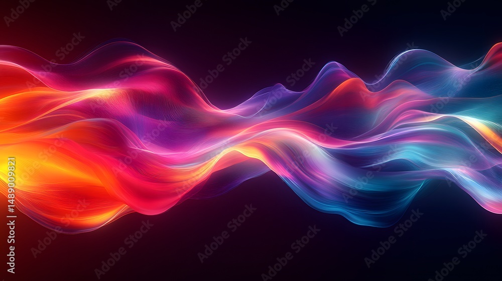 custom made wallpaper toronto digitalabstract colorful background with flowing lines and waves